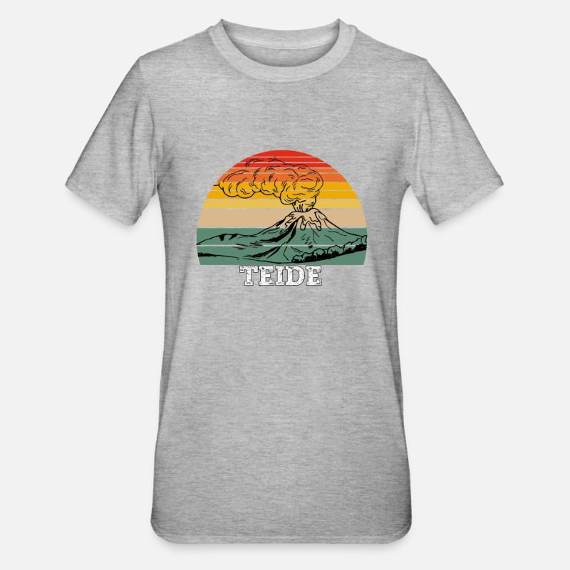 Teide - T-shirt polycoton Unisexe - gris chiné