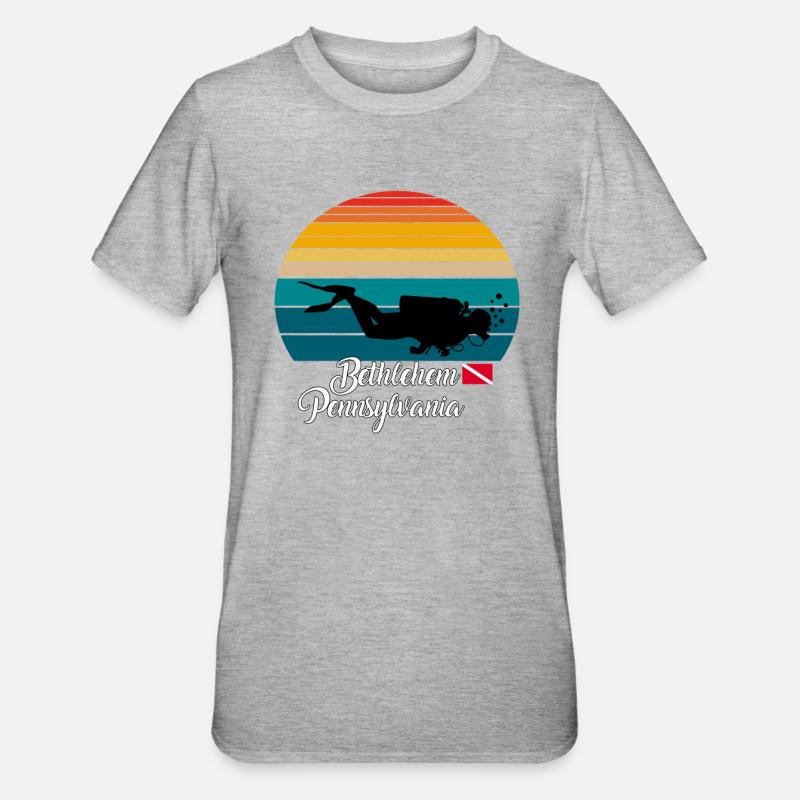 Plongée à Bethlehem Pennsylvanie - T-shirt polycoton Unisexe - gris chiné