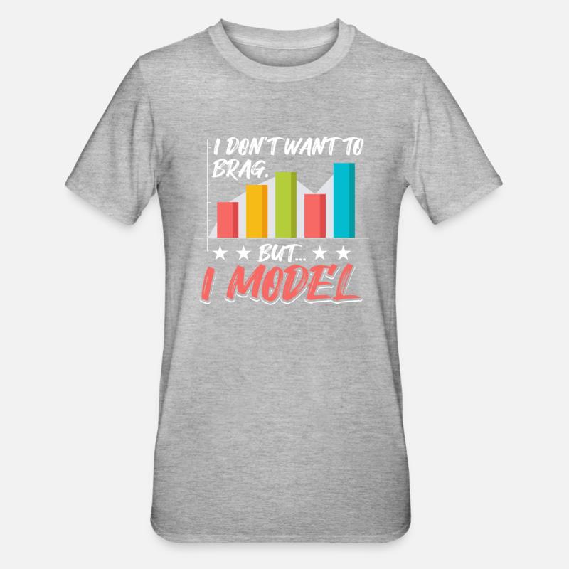 Daten Bigdata Datenanalyse - Unisex Polycotton T-Shirt - Grau meliert