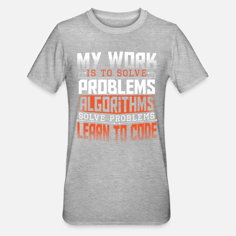 HTML Computer Engineer Hacker - Unisex Polycotton T-Shirt - heather grey