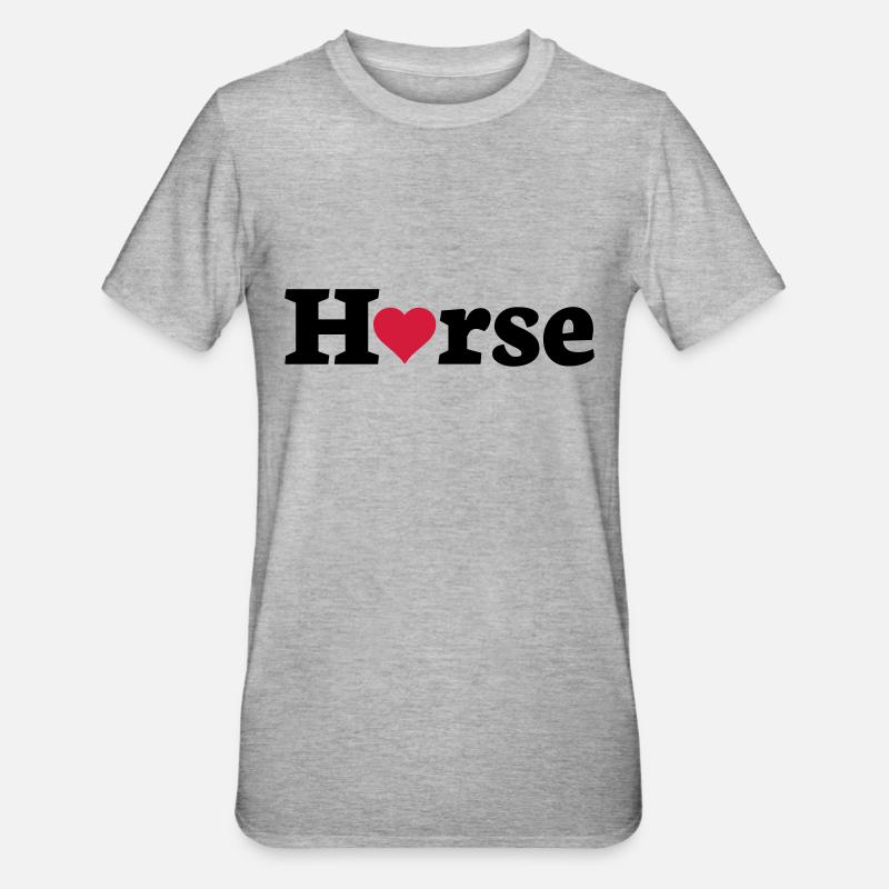 coeur de cheval - T-shirt polycoton Unisexe - gris chiné