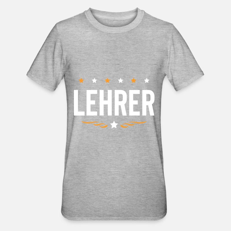 Lehrer Beruf - Unisex Polycotton T-Shirt - Grau meliert