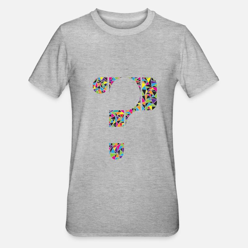 Point d'interrogation - T-shirt polycoton Unisexe - gris chiné