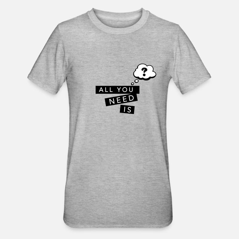 Bulle Comiques point d'interrogation - T-shirt polycoton Unisexe - gris chiné