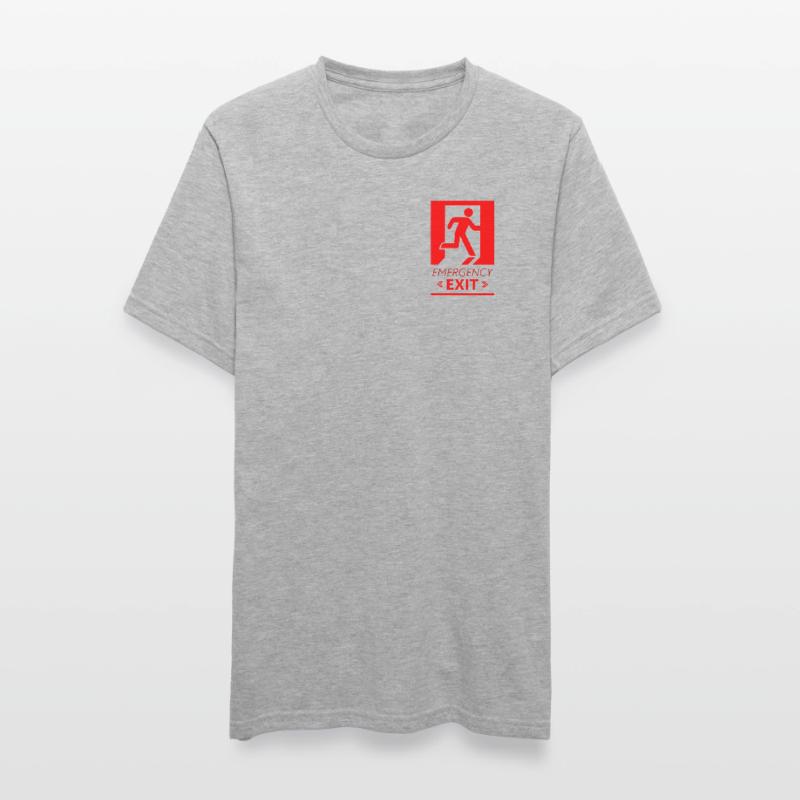Emergency EXIT Basic Red Unisex Polycotton T-Shirt