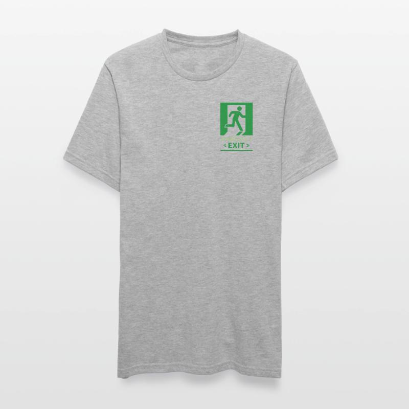Emergency Exit Basic Green Unisex Polycotton T-Shirt