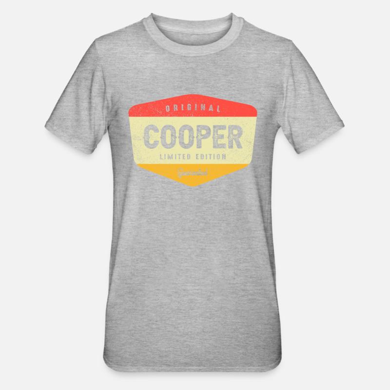 Cooper Personalized Name - Cooper - Unisex Polycotton T-Shirt - heather grey