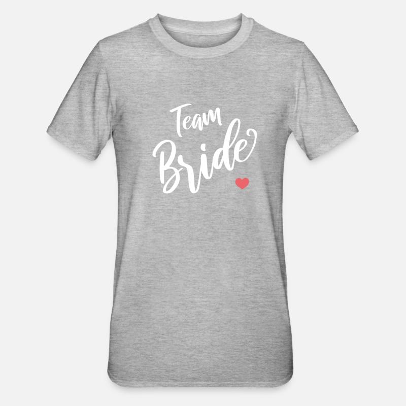 Équipe mariée - T-shirt polycoton Unisexe - gris chiné