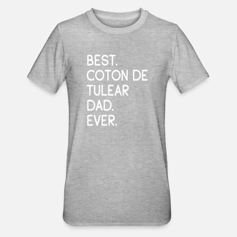 Coton de Tulear - T-shirt polycoton Unisexe - gris chiné