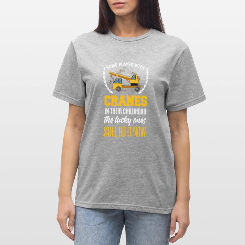 Crane operator Crane operator construction site work Unisex Polycotton T-Shirt