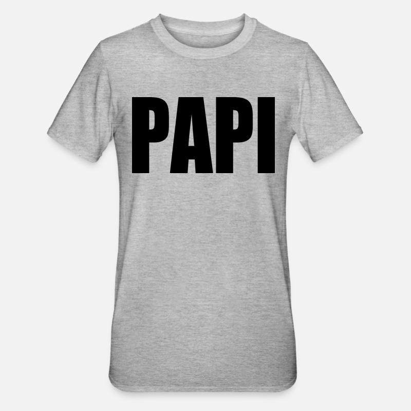 Papi - T-shirt polycoton Unisexe - gris chiné