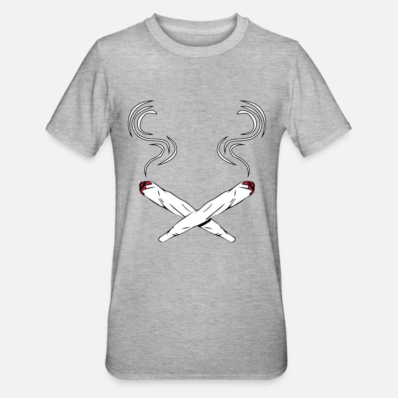 kiffen conception des joints - T-shirt polycoton Unisexe - gris chiné