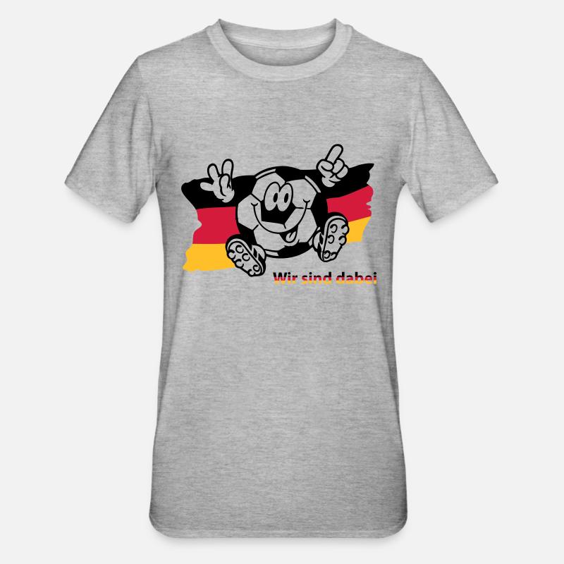 (ichdabei4) - Unisex Polycotton T-Shirt - Grau meliert