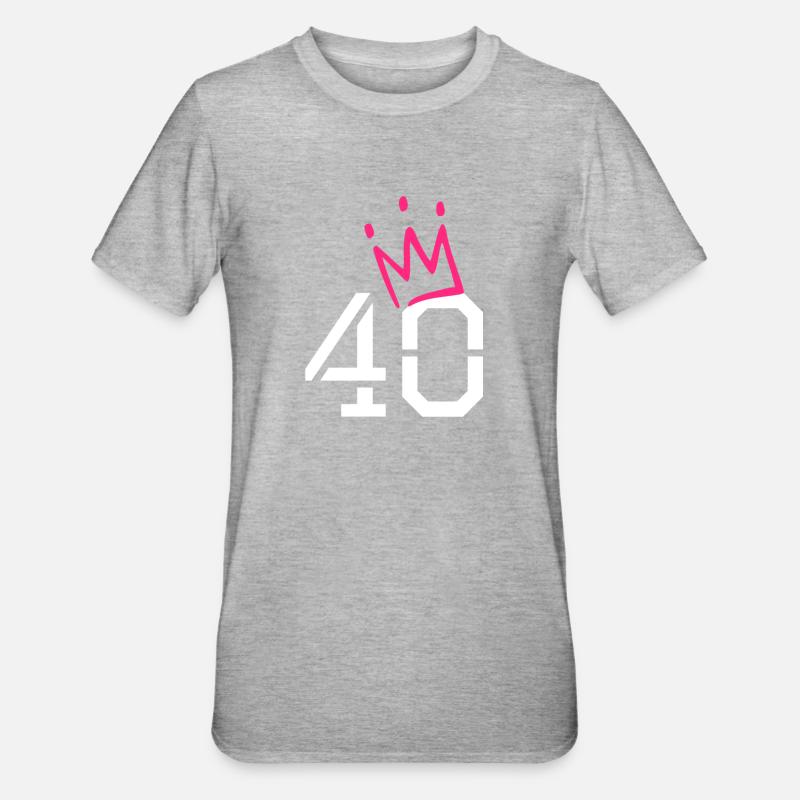 40 - T-shirt polycoton Unisexe - gris chiné