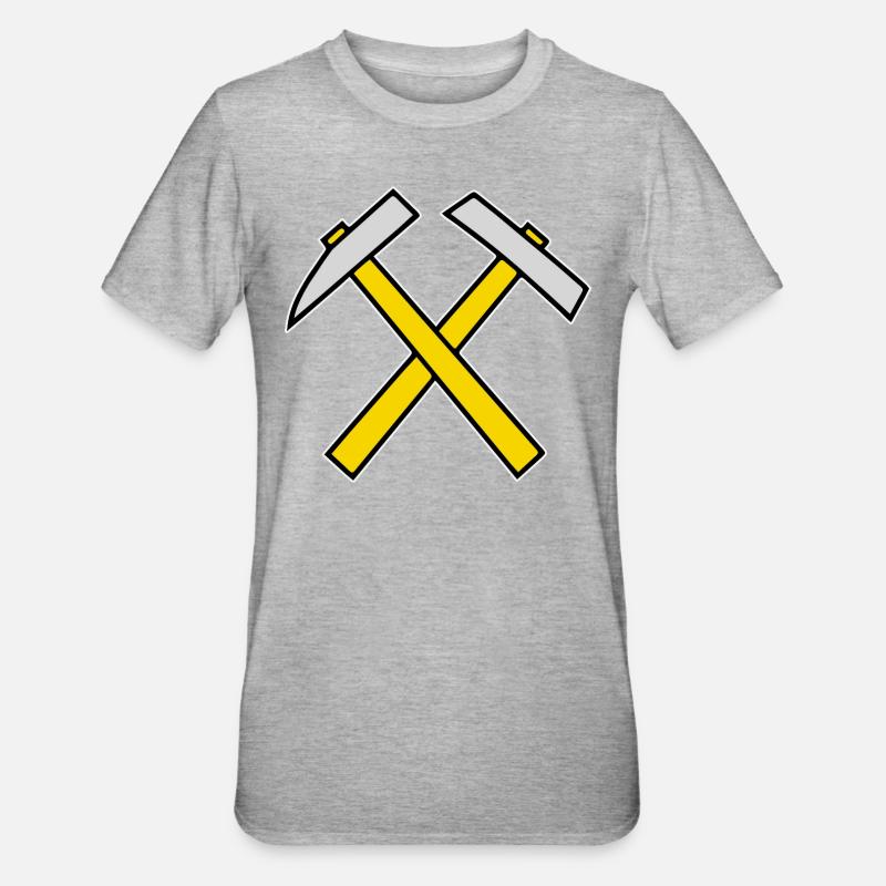 Marteau et pioche - T-shirt polycoton Unisexe - gris chiné