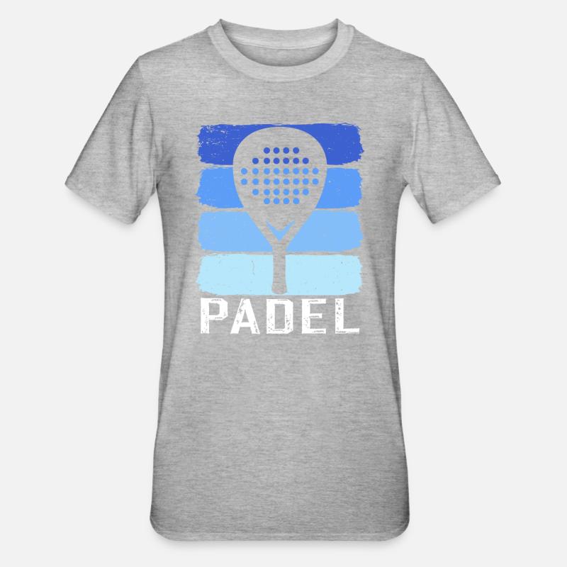 Retro padel - T-shirt polycoton Unisexe - gris chiné