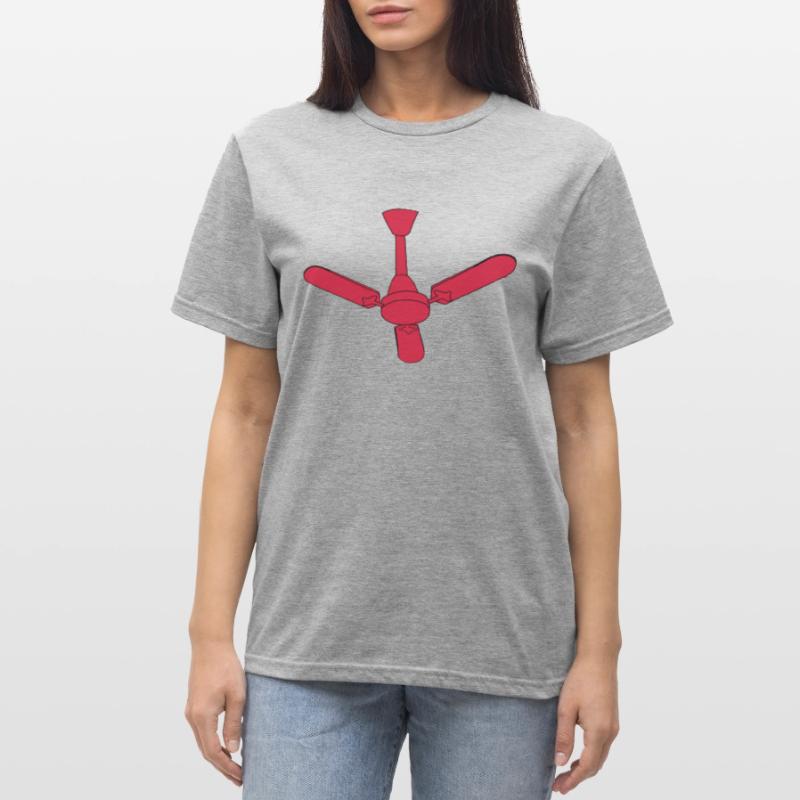 Ventilator Decke Wind Geschenkidee schnell Unisex Polycotton T-Shirt