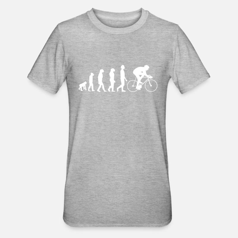 EVOLUTION VELO - T-shirt polycoton Unisexe - gris chiné