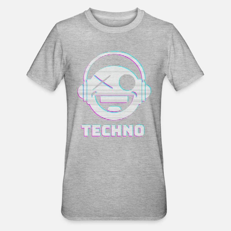 Techno - T-shirt polycoton Unisexe - gris chiné