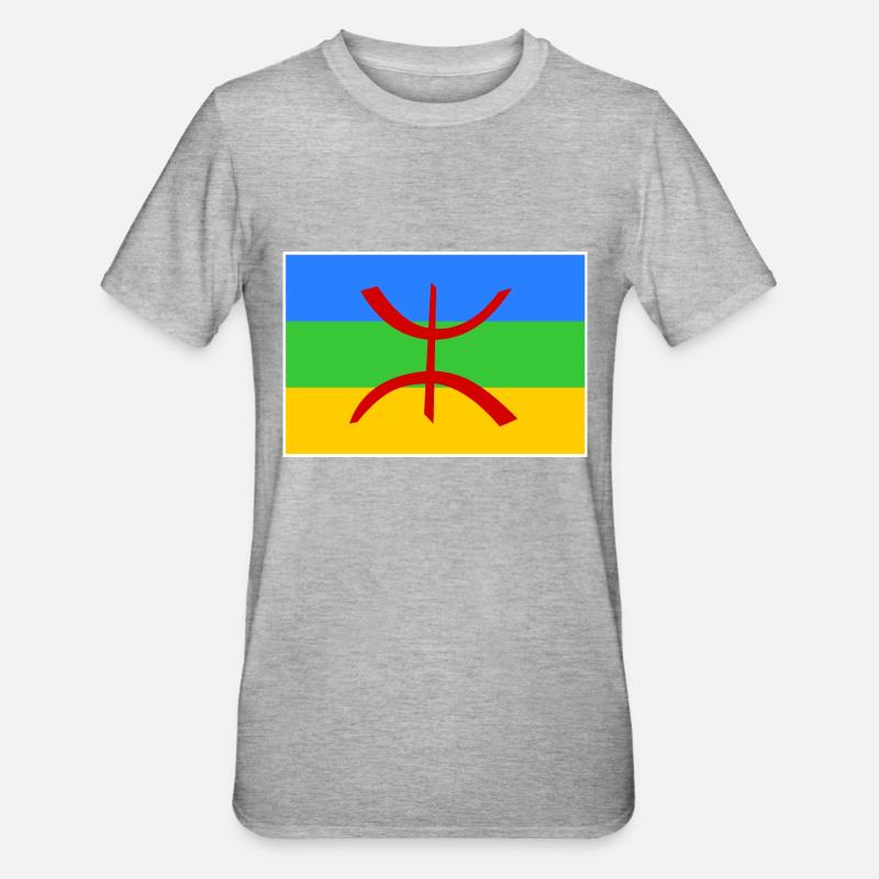 Amazigh - T-shirt polycoton Unisexe - gris chiné