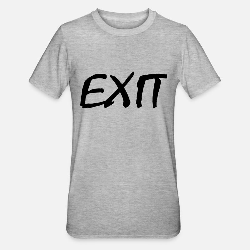 Exit - T-shirt polycoton Unisexe - gris chiné