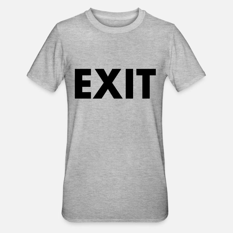 Exit - T-shirt polycoton Unisexe - gris chiné