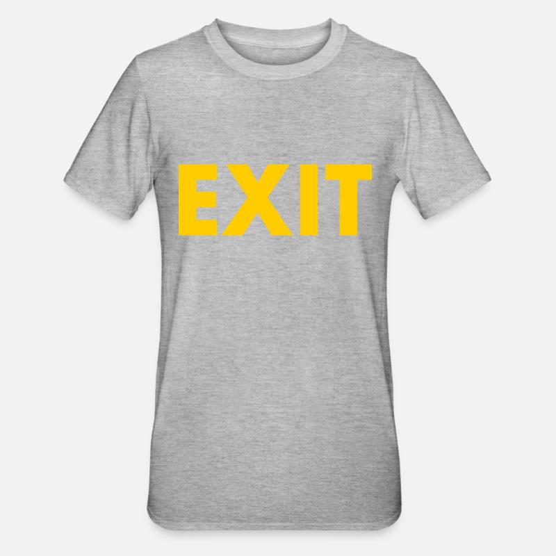 Exit - Unisex Polycotton T-Shirt - heather grey