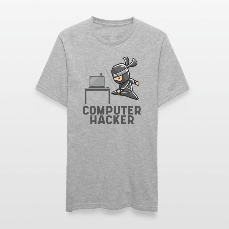 Computer Hacker Ninja Programmeur de cadeaux pour ordinateur portable T-shirt polycoton Unisexe
