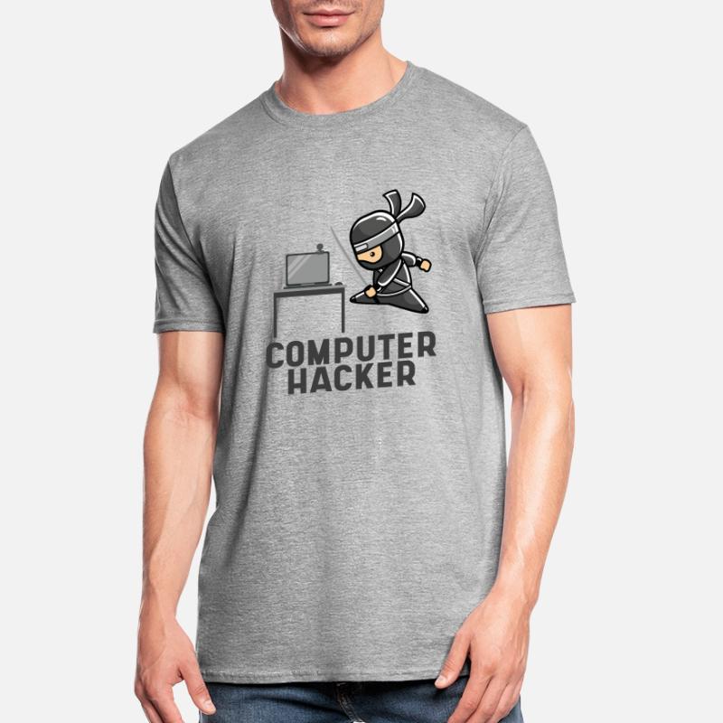 Computer Hacker Ninja Programmeur de cadeaux pour ordinateur portable T-shirt polycoton Unisexe