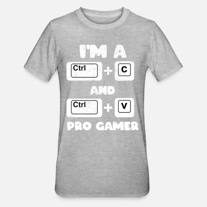 Lustiger Programmierer Web-Entwickler - Unisex Polycotton T-Shirt - Grau meliert