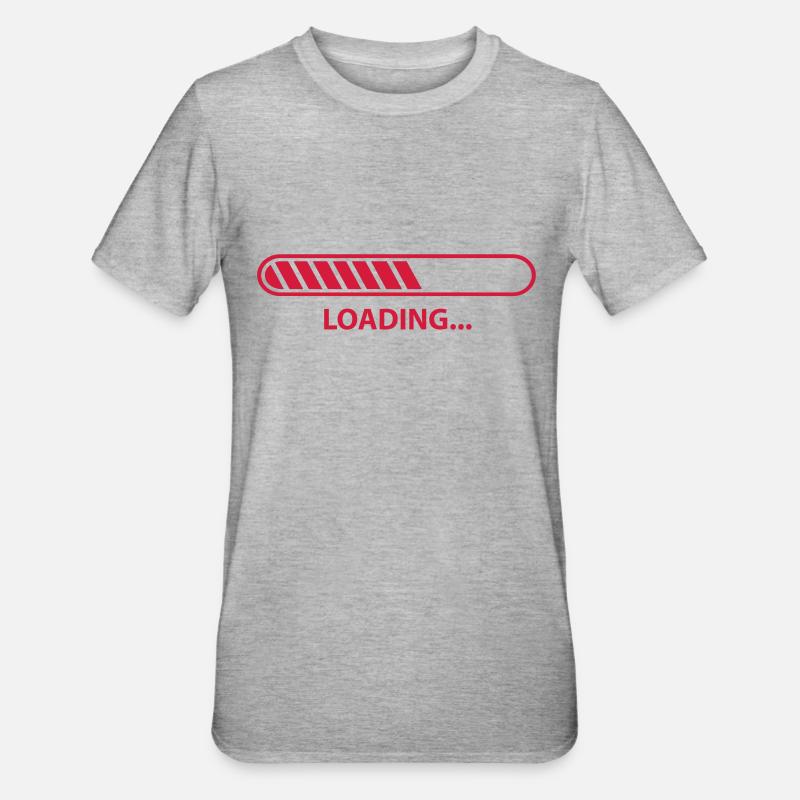 Loading Progress - Unisex Polycotton T-Shirt - Grau meliert