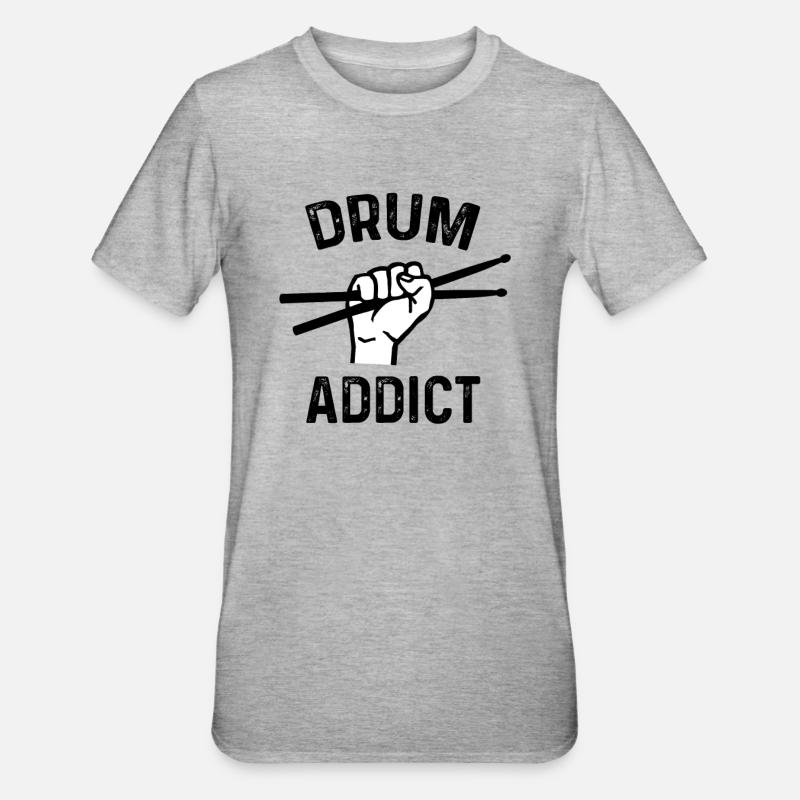 Drumming Drum Sticks Marching Band - T-shirt polycoton Unisexe - gris chiné