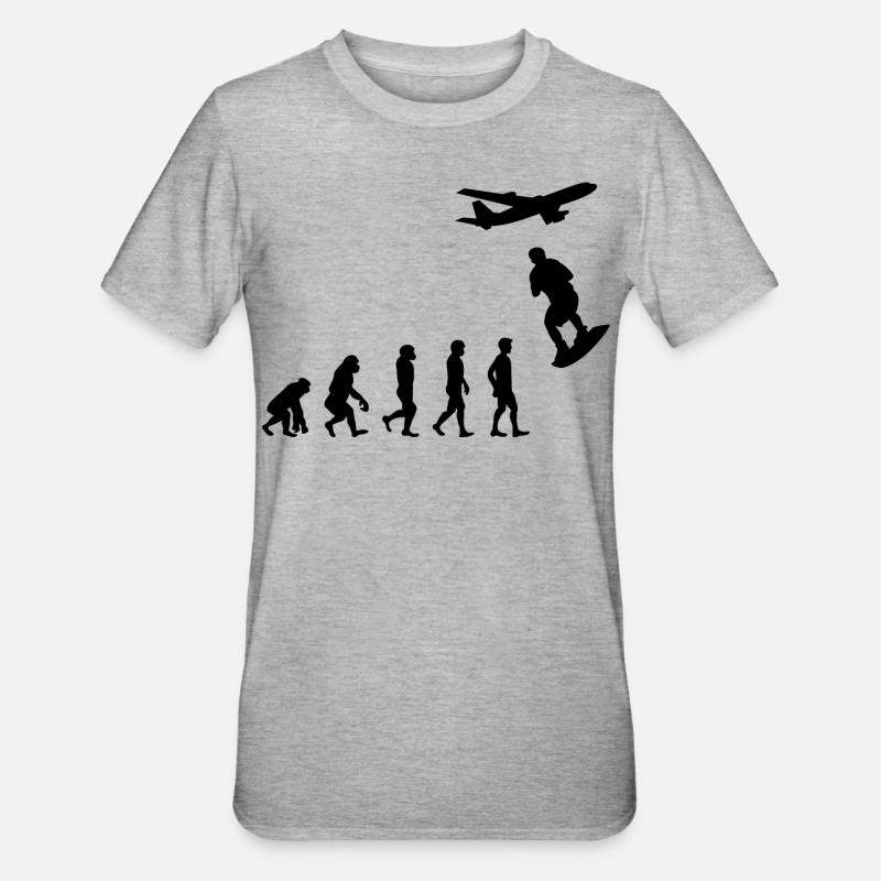 Skysurf Parachutisme Parachutisme Evolution - T-shirt polycoton Unisexe - gris chiné
