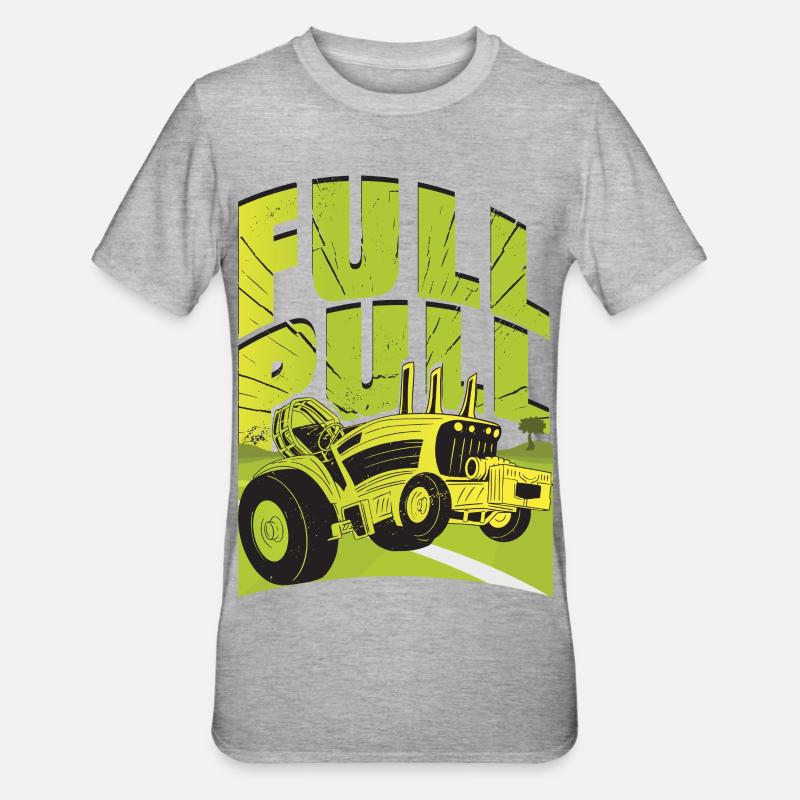Tractor Pulling - Unisex Polycotton T-Shirt - heather grey