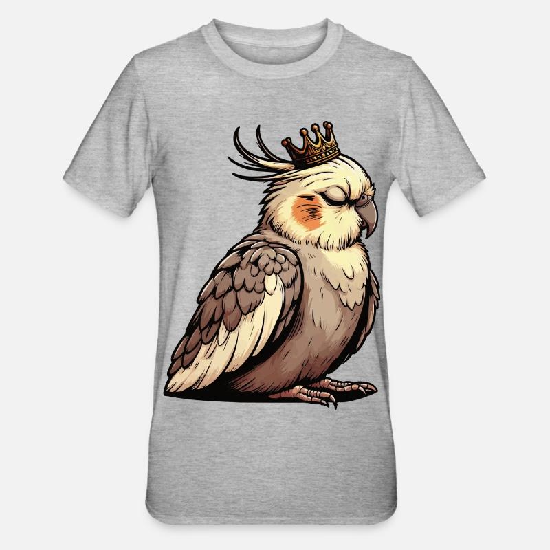 Calopsitte Calopsitte Calopsitte Oiseau calopsitte - T-shirt polycoton Unisexe - gris chiné