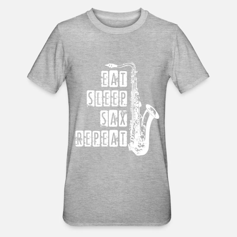 saxophone - T-shirt polycoton Unisexe - gris chiné