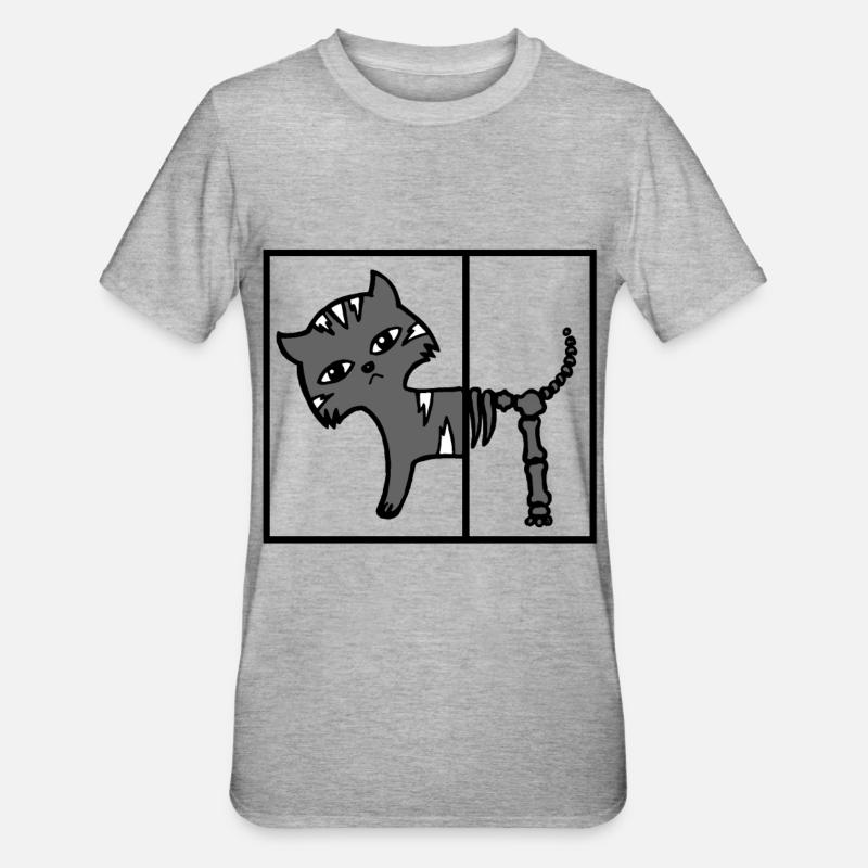 Schroederer Cat Schrödinger's cat physics - Unisex Polycotton T-Shirt - heather grey