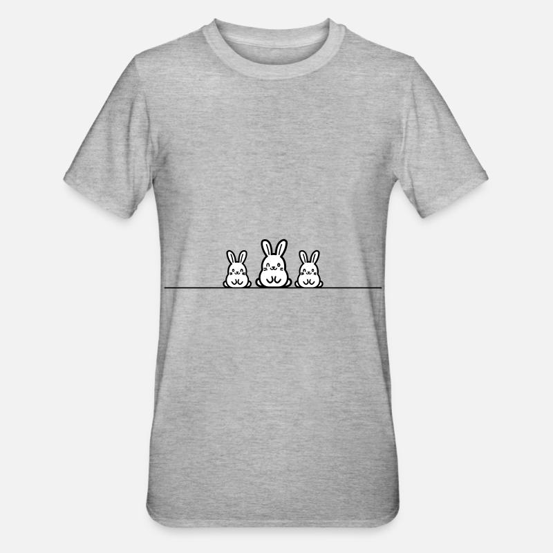 Easter Bunny Easter - Unisex Polycotton T-Shirt - heather grey