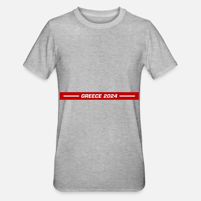 Grèce 2024 - T-shirt polycoton Unisexe - gris chiné