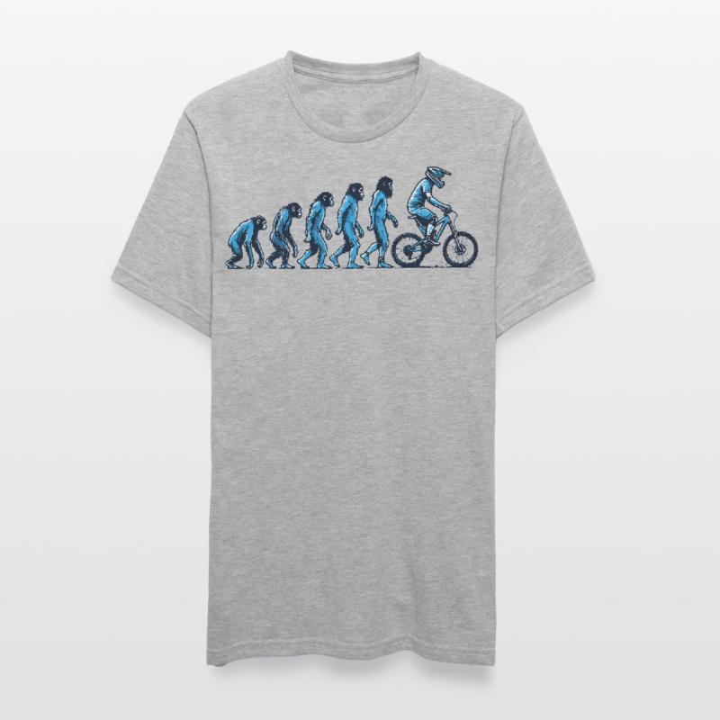 Évolution du singe au cycliste T-shirt polycoton Unisexe