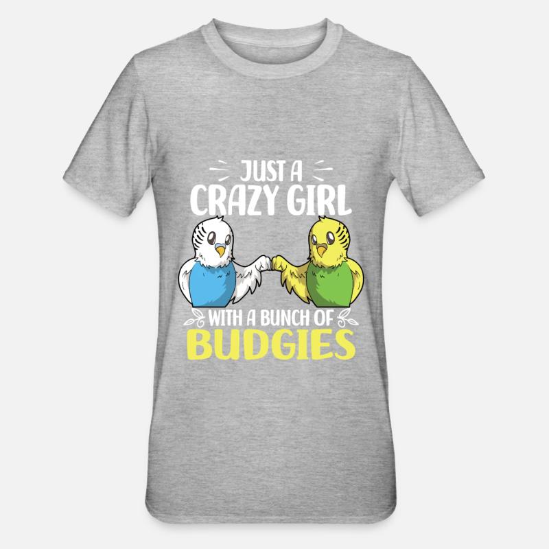 Perruche ondulée - T-shirt polycoton Unisexe - gris chiné