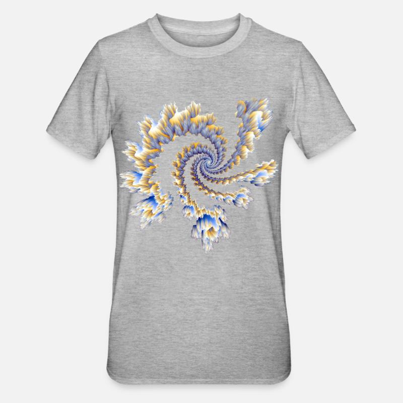 Fractale Explosion - T-shirt polycoton Unisexe - gris chiné