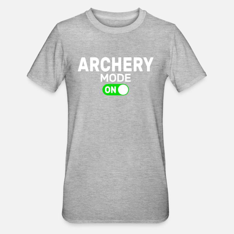 archery mode on - T-shirt polycoton Unisexe - gris chiné