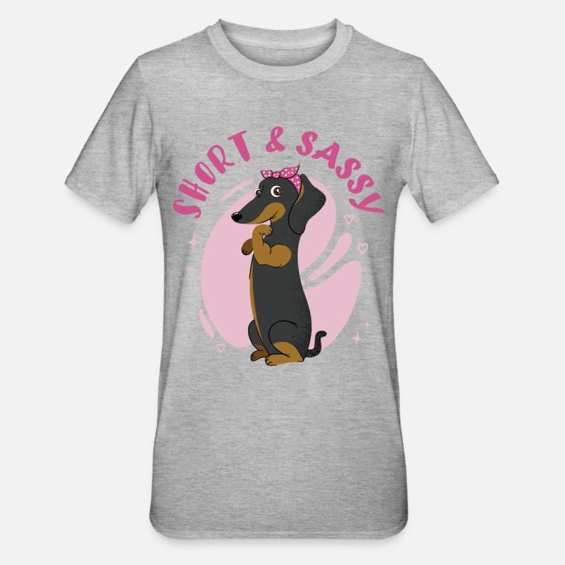 Weenie Maman Teckel - T-shirt polycoton Unisexe - gris chiné