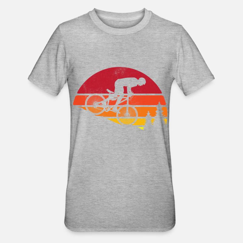 Retro VTT VTT VTT VTT VTT - T-shirt polycoton Unisexe - gris chiné