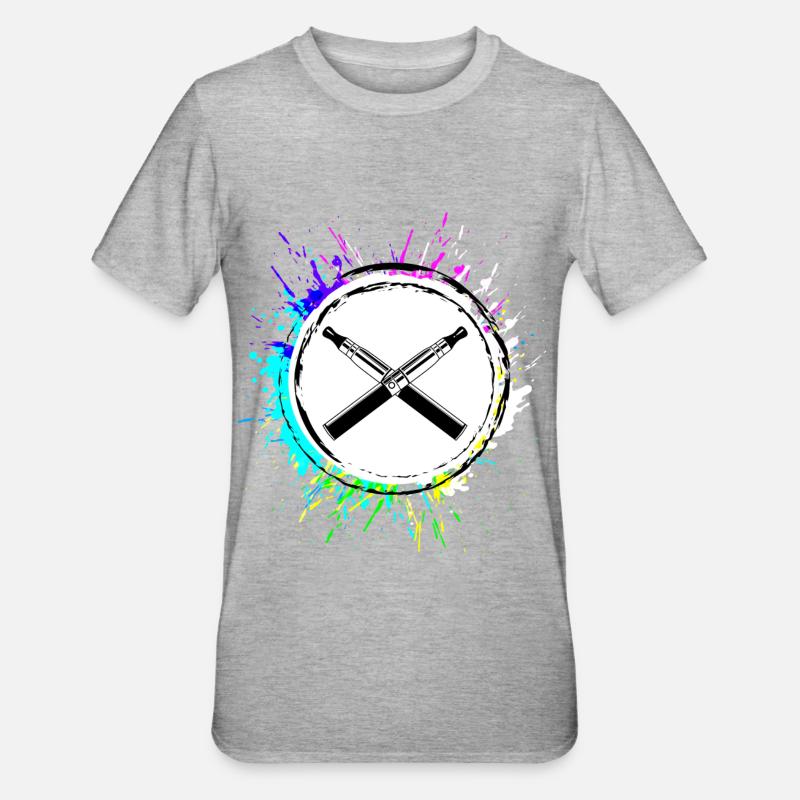 E-Zigarette Silhouette - Unisex Polycotton T-Shirt - Grau meliert