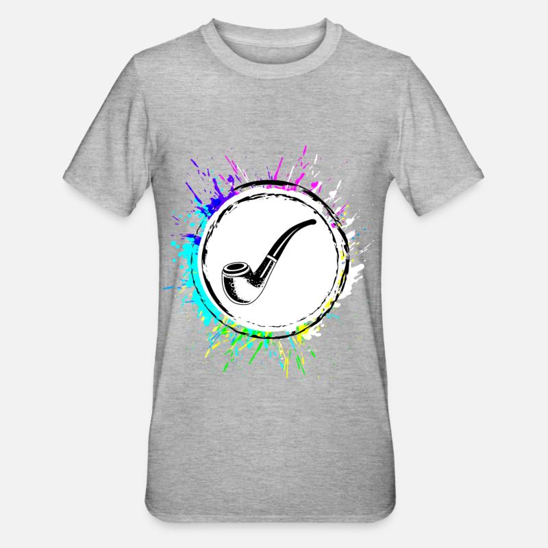 Fumer la pipe - T-shirt polycoton Unisexe - gris chiné