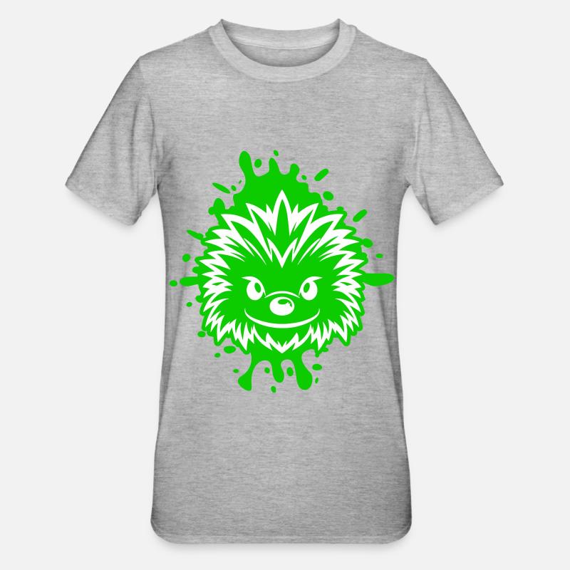 Bande dessinée hérisson - T-shirt polycoton Unisexe - gris chiné