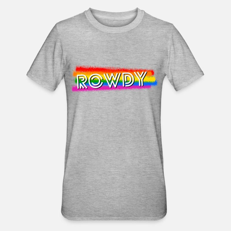 Queer Rowdy - T-shirt polycoton Unisexe - gris chiné