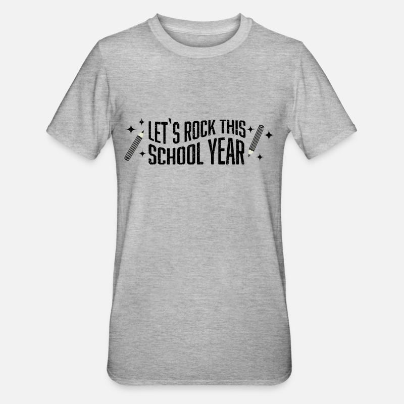 Début de l’école - T-shirt polycoton Unisexe - gris chiné